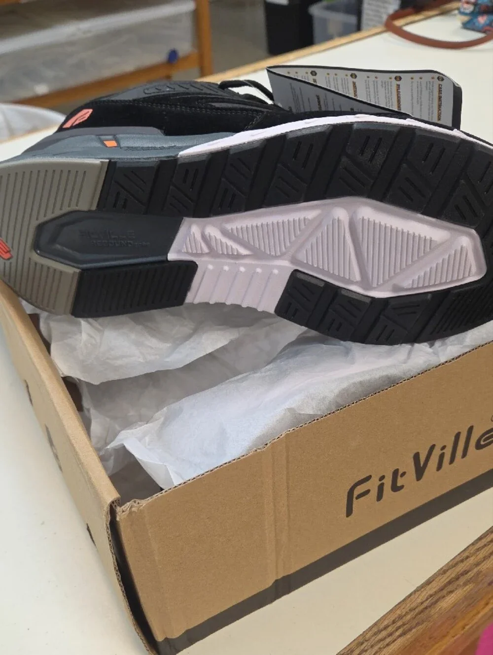 FitVille Men's Athletic Shoes in Black